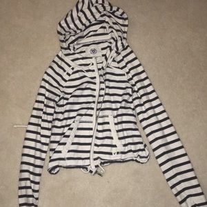 American Eagle Striped Hoodie